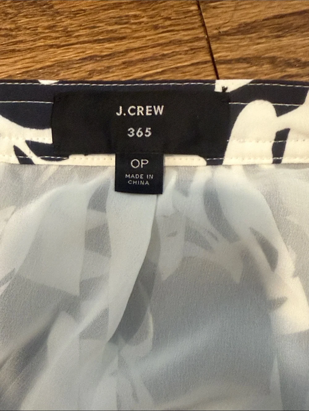 J. Crew Navy and White Floral Pleated Midi Skirt